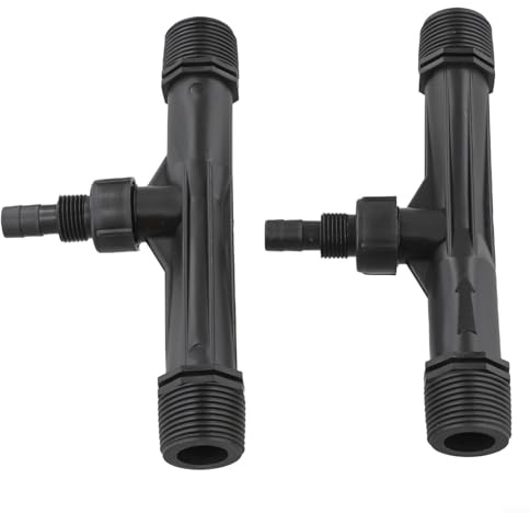 2 dispositivi Venturi per fertilizzanti da 2,5 cm, per sistemi di irrigazione agricoli e da giardino, costruzione in plastica per uso a lungo termine
