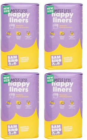 Bambino Mio, blöjinlägg, biologiskt nedbrytbara, 100 stycken, 4-pack (16 cm x 29 cm)
