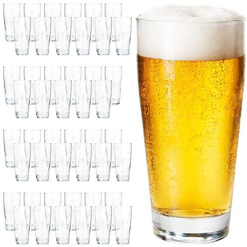 MamboCat 48er Set Willibecher 0,2 L geeicht I Biergläser aus klarem Glas mit Eichstrich I Trinkgläser für Bier, Wasser, Cocktails & Softgetränke ideal für Gastro, Bars & Restaurants