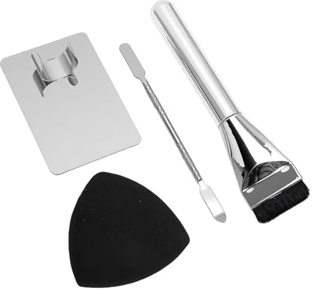 ZJchao Ensemble de Palettes de Mélange de Maquillage, Acier Inoxydable, Kit de 4 Pièces