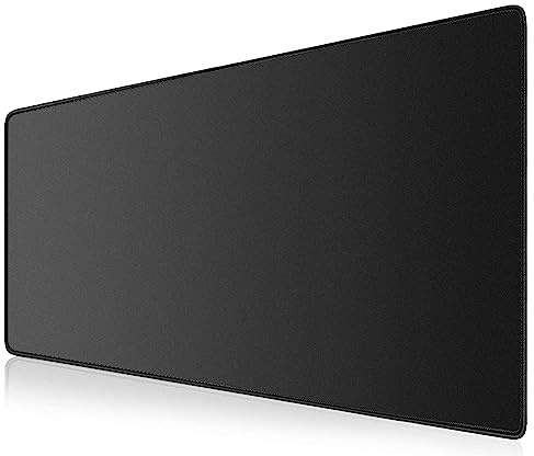 LL-COEUR XXL Black Gaming Mouse Pad 39.3x19.6x0.08, Laptop Keyboard Mat Office Desk Mat (1000 x 500 x 2 mm)