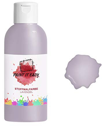 PAINT IT EASY Textil- & Stoffmalfarbe zum Malen & Drucken - Für helle Stoffe, 500ml, Lavendel