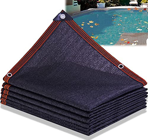 DBMGB Copertura per Rete a Foglie Rettangolari per Piscine Fuori Terra, Copertura in Rete Invernale per Piscina con Occhielli e Corda, Protezione Solare, Blocca Le Foglie e i Detriti Caduti