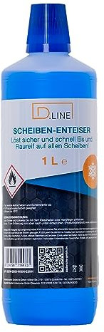 Dederichs Scheibenenteiser Nachfüllflasche 1 Liter, sekundenschnelles enteisen von Scheiben einfach ohne kratzen,klare Sache & klare Sicht