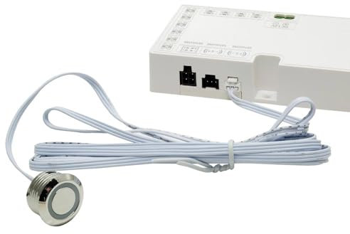 Vetrineinrete® Sensore interruttore touch dimmerabile per strip led armadi mobili sensori da incasso per luci con alimentatore 12V 24V 60 watt