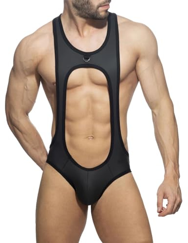 Duohropke Ropa interior para hombre, body de cuerda, mono de una pieza, bikini jockstrap, bodysuit gay, ropa corporal, vendaje, camisa, tanga, tirantes, ropa interior