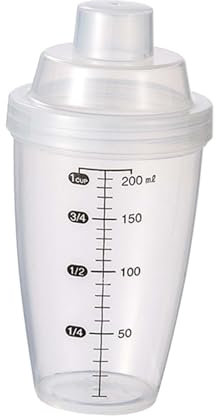 kowaku Botella coctelera de proteínas de 200ml para batidos suplementarios, mezclador de bebidas pequeño multifunción con báscula para oficina, deportes al