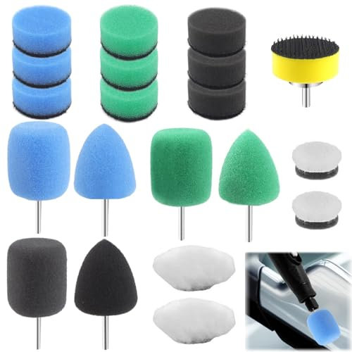 20 Pcs PolierschwäMme Polieraufsatz Akkuschrauber Polierschwamm Polierpad Polieraufsatz Handpolierschwamm Polierschwamm Auto Politur Schwamm PolieraufsäTze Akkuschrauber Polierschwamm Akkuschrauber