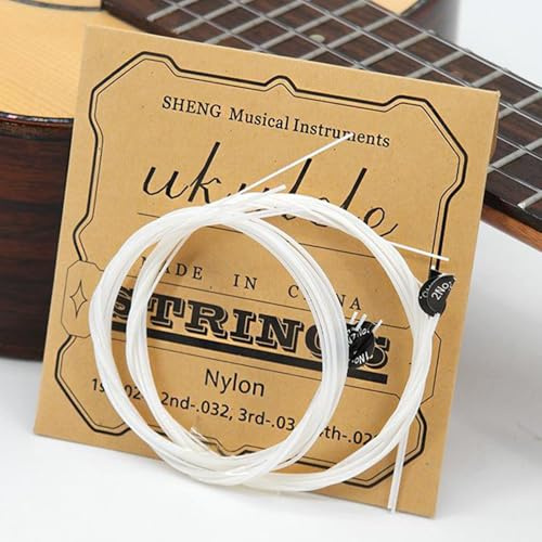 BBTISG Juego de 4 Cuerdas de Nailon para Ukelele, Cuerdas de Guitarra de Nailon Accesorios de Instrumentos Musicales para Ukeleles de 21, 23, 26 Pulgadas