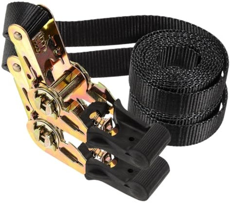 ULTECHNOVO 2piezas Correas De Amarre Ratchet para Camiones Cinchas De Sujeción Resistentes Transporte De Carga y Equipaje