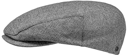 WEROR Flatcap Herren – Schiebermütze Schirmmütze Mütze mit Schirm - Cap mit Baumwollfutter - Sommer/Winter – WEROR-438.1 (58, Grau)
