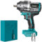 Ecarke Cordless Impact Wrench 1300 Nm for Ma Kita 18V Battery, 1/2 Brushless Electric Impact Gun with LED Light, 950Ft-lbs High Torque Impact for Scaffolding, Car Assembly and Tyres (NO Battery)