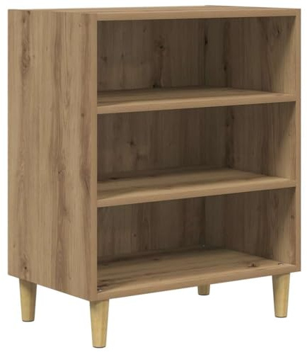 vidaXL Buffet chêne Artisanal 57x35x75 cm Bois d'ingénierie, Armoire de Rangement, Meuble d'entrée, Meuble d'appoint, Meuble de Rangement de Cuisine