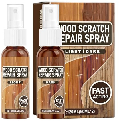 2pcs Wood Scratch Repair Spray, Wood Scratch Remover Spray, Fast Acting Scratches Repair Sparys, Floor Polish And Restorer Natural Shine
