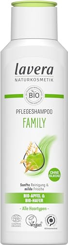 lavera Pflegeshampoo Family - ohne Silikone - Schwungvolles Volumen & gestärktes Haar - vegan - Naturkosmetik - 250 ml