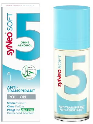 syNeo 5 soft Antitranspirant Roll-On ohne Alkohol, Anti Schweiß Deo für Damen und Herren gegen starkes Schwitzen, Anti Transpirant Antiperspirant Deoroller, 1er Pack (1 x 50 ml)