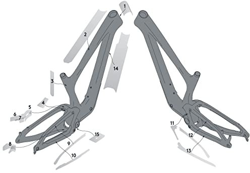 Syncros Bold Linkin Carbon Rahmenschutzfolien Set matt klar