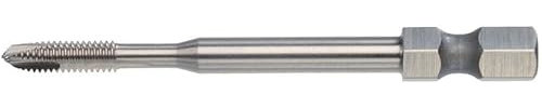 VÖLKEL HexDrive Machine Tap (Hex Socket) 1/4 Inch Bit, HSS-E, M3, DIN371, Form B, Metric Thread, Through Hole, Tap Cutter