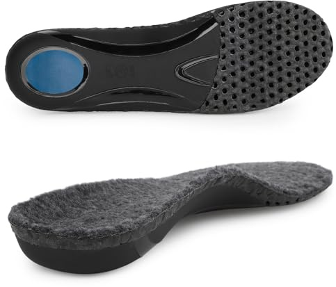 riemot Arch Support Shoe Inserts for Men Women Comfort Orthotic Insoles for Plantar Fasciitis,Flat Feet,Suitable Athletic Hiking Boots Shoe Soles UK 3-13