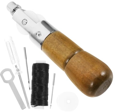 KONTONTY Kit De Herramientas Para Cuero Punzón De Costura Profesional Herramientas Para Coser Cuero Mano Kit De Punzón Manual Para Manualidades De