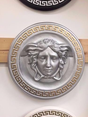 Bavary Handmade Wall Relief Greek Wall Art Antique Medusa Design Handmade Silver Gold