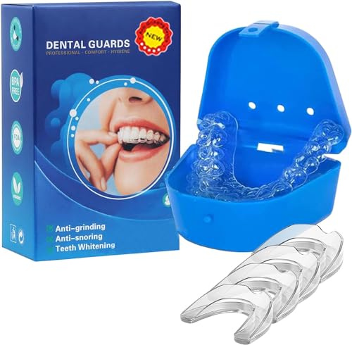 Bite Bruxismo Notturno Automodellante 4PCS, Anti Digrignamento dei Denti, 2 formati Bocche di bocca per il byte bruxismo la rettifica dei denti, Mouth Guard Teeth Grinding, Bruxismo