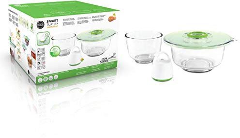 Lyon Starter KIT FOSA pack med den trådlösa smarta vakuumpumpen TURTLE+ ingår, 1 DUAL-Vac smart vakuumlock och 2 glasbehållare kompatibel med 3,75 L och 1,4 L ugn