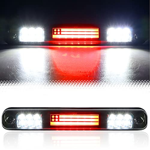 Tresound 3rd Third Brake Light for 1988-1999 Chevy/GMC C1500 C2500 K1500 K2500 Silverado Blazer LED Cargo Lamp High Mount Stop light (Chrome Housing Smoked Lens)