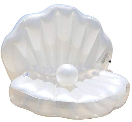 TiSkying Inflable Concha Piscina Flotante, Conchas Gigantes Piscina Piscina Con Bola De Perlas Verano Playa Fiesta Flotante Filas Flotantes Herramienta Para Adultos