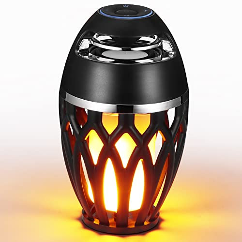 AOZBZ Bluetooth Lautsprecher mit LED Flammenlicht, wasserdichte Kabellose Lautsprechers, Portabler Bluetooth Lautsprecher Geschenke für Teenager, MäDchen, Jungen, Frauen, MäNner