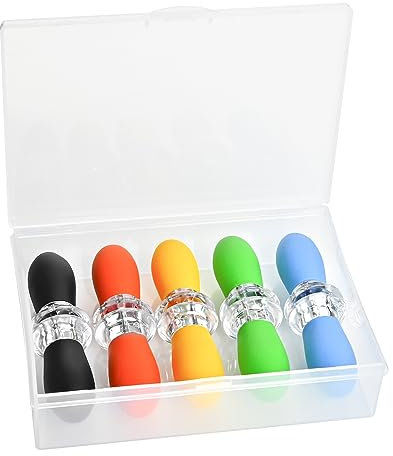 OFCOX Corn on the Cob Holders Set - 5 Pairs Corn Holders with Soft Silicone Handles & Stainless Steel Pins, Vibrant Color Corn Cob Skewers, Easy-Grip Corn Sticks for Mess-Free Eating with Storage Box.