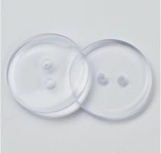 50 edle Harzknöpfe 15mm rund transparent 2-Loch Knopf Knöpfe Knöpfe aus Harz zum annähen basteln nähen Jackenknöpfe Bastelknöpfe Zweilochknöpfe Zweilochknöpfe