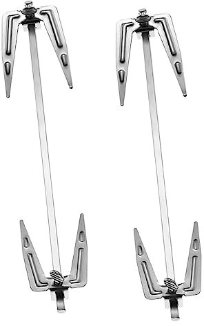 OUNONA 2St quadratische Grillgabel Geflügelgabel Grillgabel aus Edelstahl Schweinefleisch Rindfleisch Küchengerät rotierende Grillgabeln Ofen Welle Toaster einstellen Heißluftfritteuse