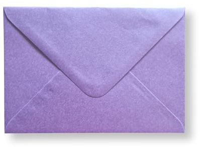 Cards & Crafts Luxus Metallic C6 Briefumschläge - 16,2x11,4 cm - 110g - 162x114mm (lila, 25)