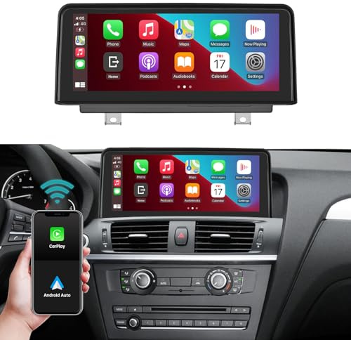 Ninetom Radio de Coche con Pantalla táctil de 10,25 Pulgadas para BMW X3/X4 Series F25 F26 2013-2016 con Sistema NBT, Compatible con Apple CarPlay/Android Auto/Mirrorlink/Navegación