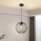 Glitzerlife Pendelleuchte Schwarz Hängelampe Vintage - Küchenlampe Hängend E27 Pendellampe Industrial Hängeleuchte 1 Flammig Retro Ø 25cm Esstischlampe Rund Küchenlampe Schlafzimmer Ohne Leuchtmittel