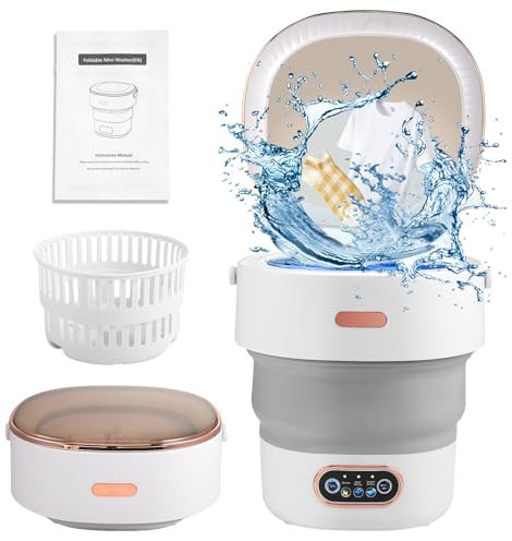 Lavatrice Portatile 13L,Mini Lavatrice Con Centrifuga,Lavatrice Da Campeggio,Con 3 Modalità,Lavatrice Da Viaggio Per Biancheria Intima E Vestiti Per Neonati
