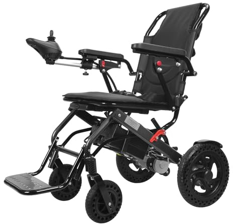 Haibinsuo Silla de ruedas eléctrica plegable ligera para adultos, motor de 500 W, rango de 12 millas, scooter de movilidad portátil con diseño antiinclinación para adultos, ancianos, personas mayores