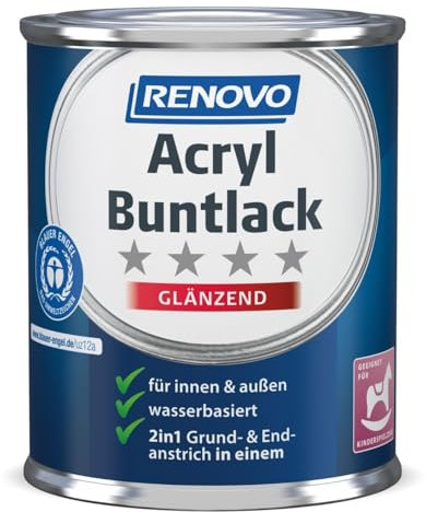 Acryl-Buntlack 2-in-1 125 ml RAL 2530 Papayaorange glänzend Renovo