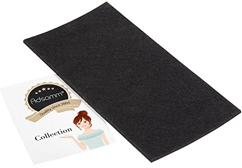 Adsamm® / plaquette autocollante en feutre pour le découpage / noir / 100x200 mm / rectangulaire / 3,5 mm d' épaisseur / patins feutre auto-adhésifs