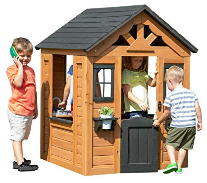 Backyard Discovery Sweetwater Maisonnette en Bois | Maisonnette de Jardin | Cabane Enfant Exterieur Bois/Maisonnette Exterieur/Maisonnette de Jardin en Bois/Cabane Maisonnette avec Cuisine