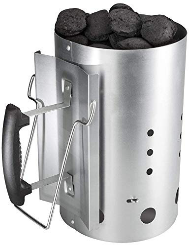 LOKHING starter a carbone con manico di sicurezza per Weber 7416, barbecue ad avvio rapido per campeggio e griglia, colonna di combustione 30cm H, 19cm di diametro, compatto e durevole,Weber accessori