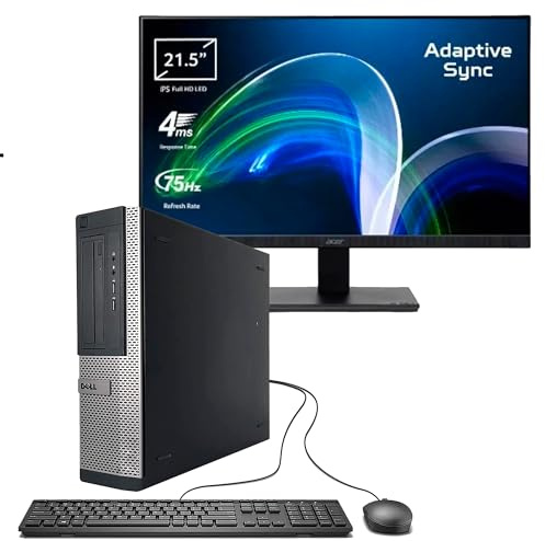 PcRenewed Postazione Completa con PC Fisso Ricondizionato i7, 16GB RAM, SSD 256GB, Monitor 22” NEW, Windows 10, Wi-Fi, Office 2021 – PC Desktop i7 per Casa e Ufficio (Ricondizionato)