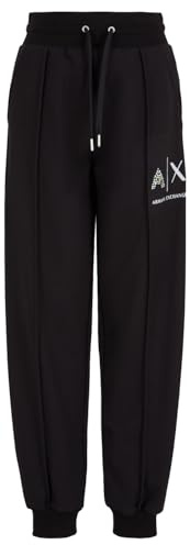 Armani Exchange Girl's Route 66, Shiny Logo,Black,S