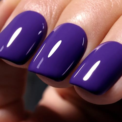 Ozzeal Gel Polish,1 Pcs 15ml Deep Purple Gel Nail Polish Autumn Winter Soak off LED UV Gel Nail Polish Art Starter Manicure Salon DIY Nail Gel Polish at Home for Girl Women
