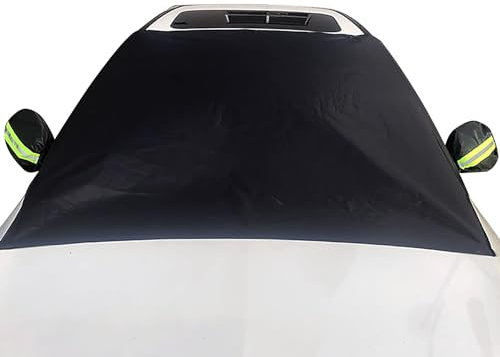 YJZQ Couverture Pare-Brise Universelle + Housse Rétroviseur Enveloppe de Protection avec 6 Blocs Magnétique Manteau de Voiture Anti-Gel pour Protège Neige/lumière de Soleil et Anti Sale 210 x 125cm