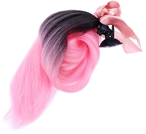 SOLUSTRE 2St Helmgeflecht Kostümperücken Zopfzubehör rosa motorradhelm Helmet Accessories Helmets with Braids Dreadlock-Zubehör geflochtene Perücken Motorradhelm Perücke Helmdekor Abs