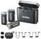GODOX WEC Kit2 Micrófono Lavalier inalámbrico USB C, batería de 8 horas de duración, micrófono inalámbrico de doble canal 2.4G, transmisión de 650 pies, cancelación de ruido con funda de carga para