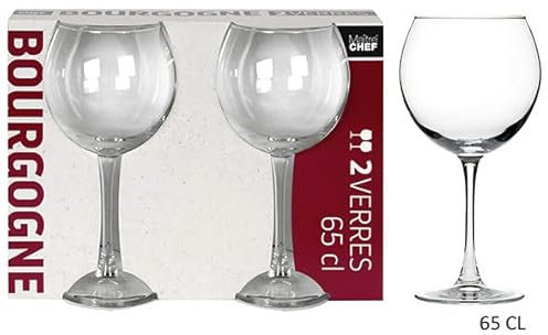 MAITRE CHEF 2 vasos de pie Borgoña 65Cl