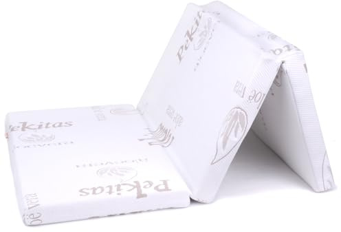 PEKITAS Reisebettmatratze 60x120 cm Kernhöhe 5 cm Abnehmbarer Waschbarer Aloe-Vera-Bezug